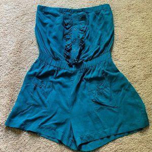 Teal Sleeveless Romper Size S/P Forever 21